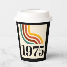 1975 Vintage Retro Stripe Arco-Íris