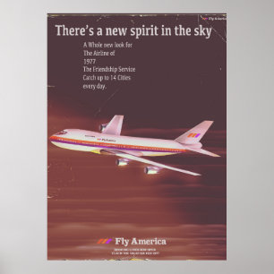 1977 vintage style Airliner poster