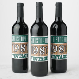 1981: Rótulo do Vinho de Nascimento