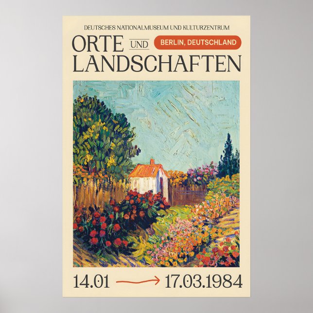 1984 Berlin Art Exhibition Poster German Landscape (Frente)