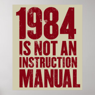 1984 não são um poster do manual da instrução