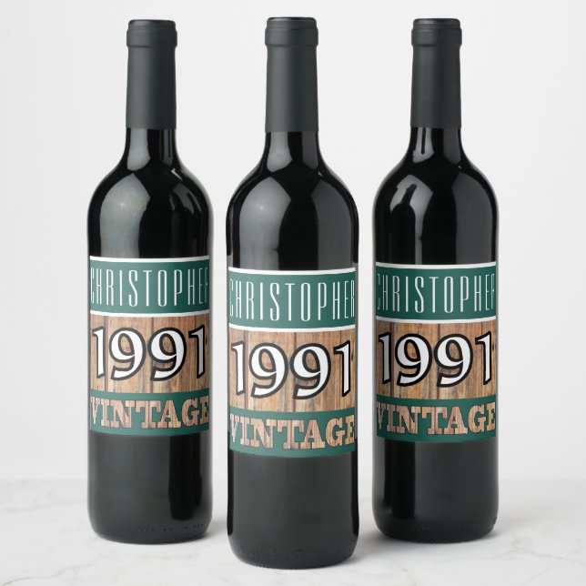 1991: Rótulo do Vinho de Nascimento (Garrafas)