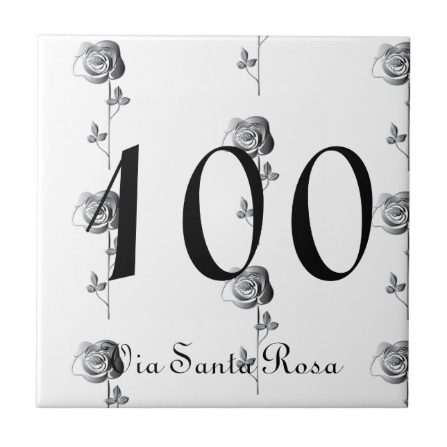 1-3 Dígitos Número 3D Rosa Casa Número e Rua (Frente)