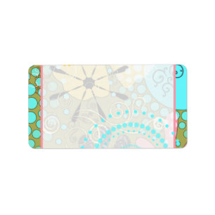 1 Avery floral retro etiqueta etiquetas de