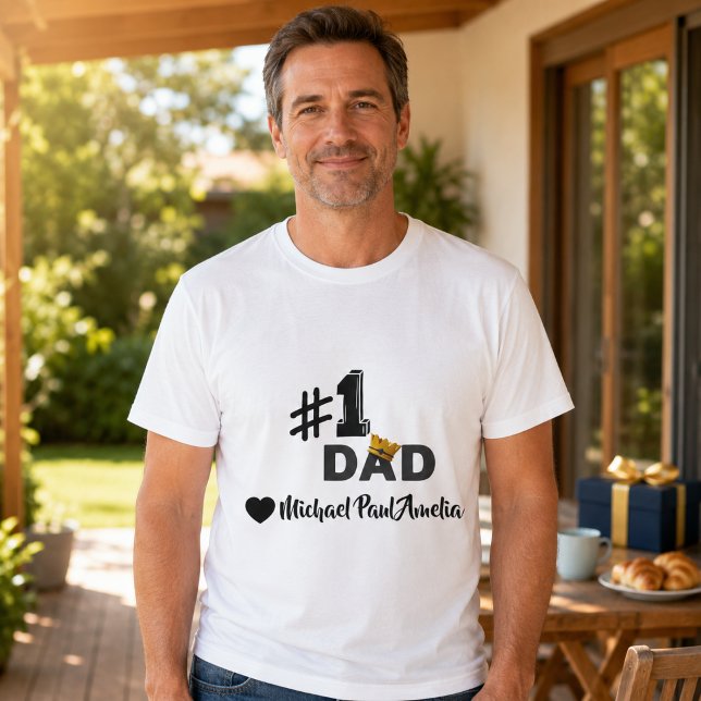 #1 Camiseta Personalizada de Pai (Criador carregado)