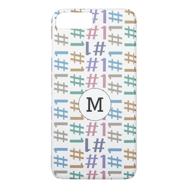 "# 1" capas de telefone personalizadas de monogram (Verso)