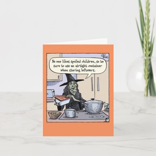 1 Cartão de Dia de as Bruxas engraçado - Crianças  (Frente)