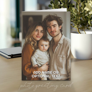 1 Cartão de Modelo de Texto Simples e Foto Complet