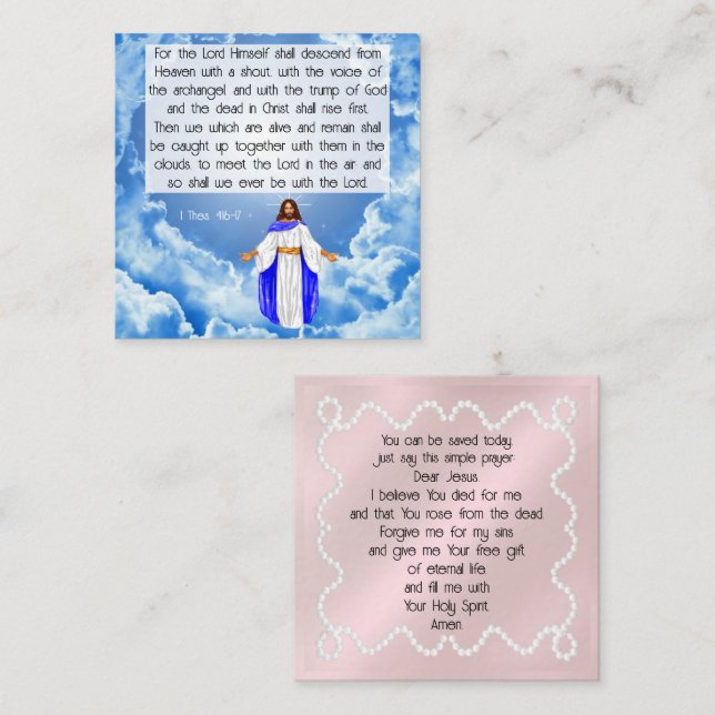 1 Cartão de Salónica 4:16-17 (Frente/Verso)