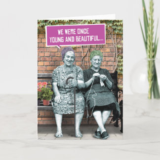 1 Cartão Engraçado para o Aniversário - Jovem e Bo