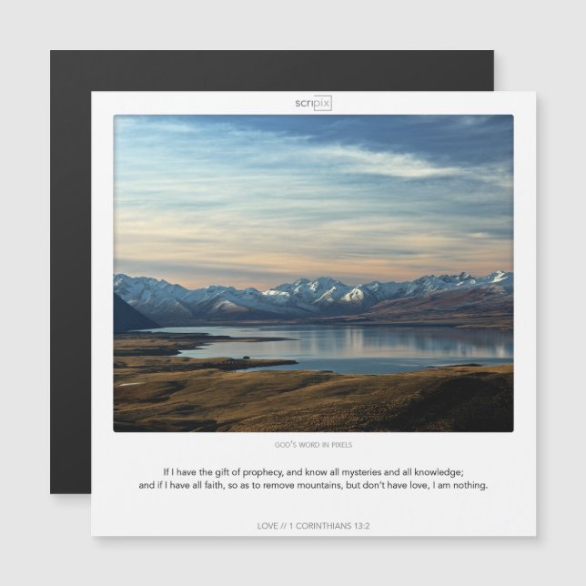 1 Cartão magnético Corinthians 13:2 LOVE SCRIPIX (Frente/Verso)