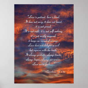1 Corinthians 13; 4-8a - Poster inspirado