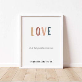1 Corinthians 16:14 poster de amor