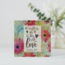 1 Corinthians 16 14 Tudo no Amor com Cartão de Bíb