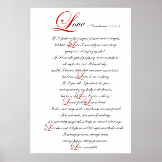 1 Corintianos 13 Poster