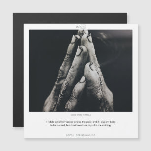 1 Coríntios 13:3 LOVE SCRIPIX cartão magnético