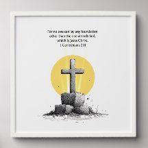1 Coríntios 3:11 Versículo Bíblico Arte Cristão pa