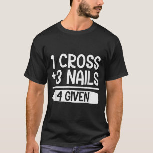 1 Cruz + 3 Pregos = 4 Camiseta Dada _ Cristão - Fé