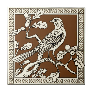1 de 12 Repro 1880s Minton Mocha Bird Series