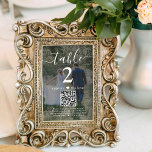 1 Foto em frente para Framing Wedding Número de Ta<br><div class="desc">Adicione um toque de acabamento personalizado a decorações de recepção de casamento com números personalizados de tabela de foto e código QR. Esses impressões de fotos de um lado, 4x6, não são estoque de cartão e devem ser colocados em quadros. A imagem e todo o texto neste modelo são simples...</div>
