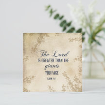 1 John 4 4 Ele que está em você é um cartão de Bíb