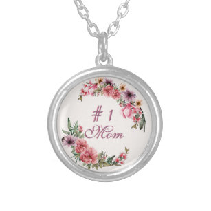 #1 Mãe - Adorável Colar Flores de Água Rosa