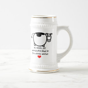 #1 Moo...rua maravilhoso pai - Caneca de cerveja