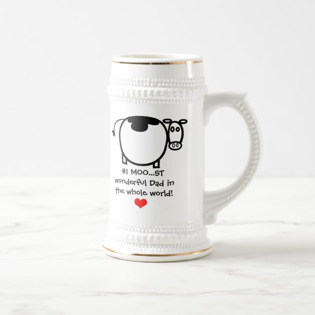 #1 Moo...rua maravilhoso pai - Caneca de cerveja (Direita)