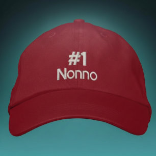 #1 Nonno - adicione o nome Boné de Beisebol Perso