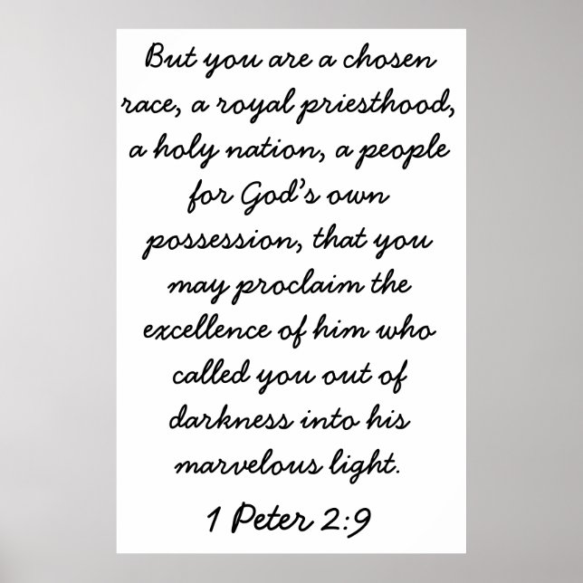 1 Peter 2:9 Poster (Frente)