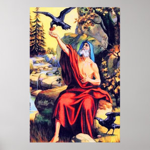 1 Reis 17 Deus envia Comida a Elijah poster