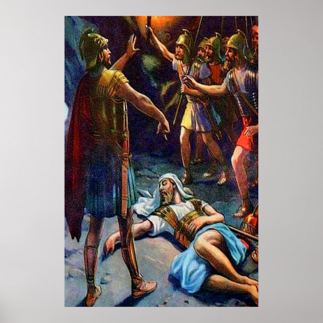 1 Samuel 24 David Spares poster da Vida de Saul (Frente)