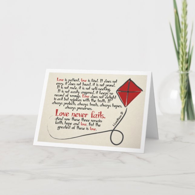 1 vazio do cartão de nota dos Corinthians 13 para (Frente)