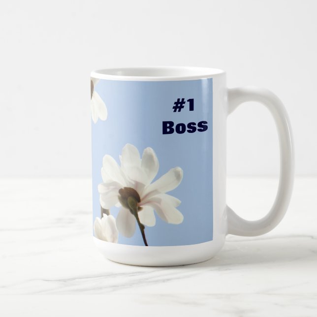 #1 Xícara de café do chefe Presentes Magnólias Céu (Direita)