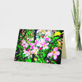 1BLOSSOMS DE MAÇÃ BRILHANTE CARTÃO DE VERSÃO PEQUE