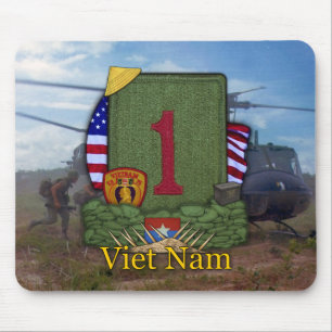 1rua divisão de infantaria vietnam vets Mousepad