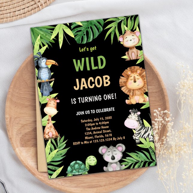 1rua Selvagem Um Convite de Aniversário (1st Wild One Birthday Invitations)