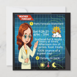 2º Fundo no Convite de festas de Previsão