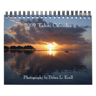 2009 calendário de Tahiti - 7x11 pequeno