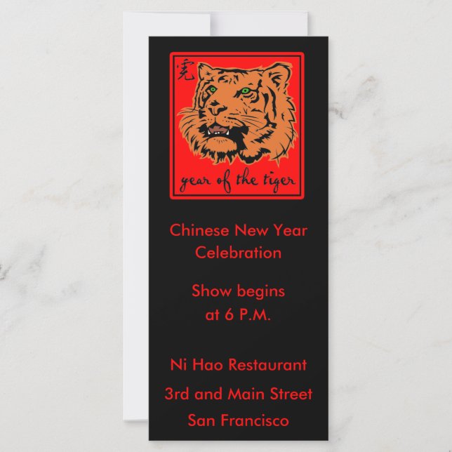 2010 Ano Novo Chinês Tigre (Frente)