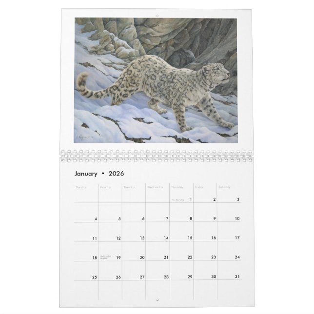 2012 calendário da arte dos animais selvagens de (Jan 2026)
