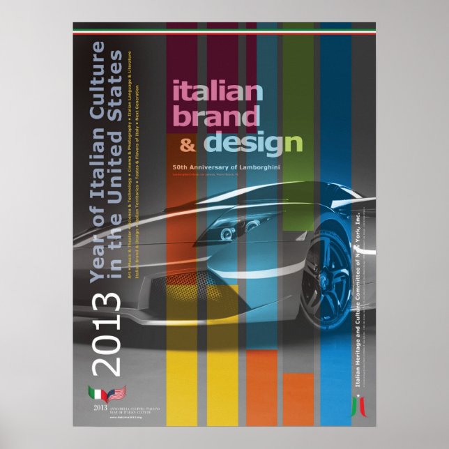 2013 Ano da Cultura Italiana Design Poster (Frente)