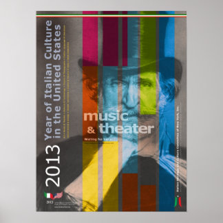 2013 Ano da Cultura Italiana Giuseppe Verdi Poster