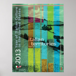 2013 Ano da Cultura Italiana Poster de viagens Itá