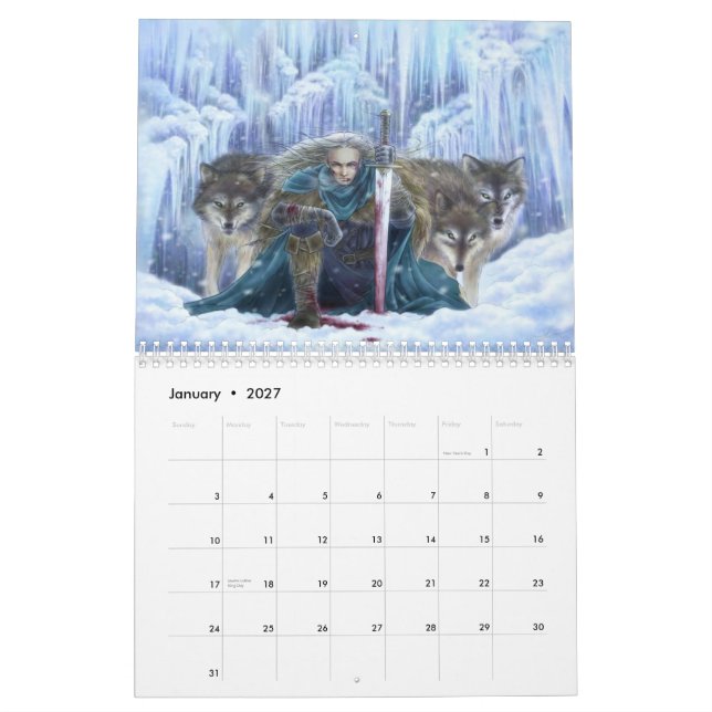 2013 calendário da fantasia - arte por Mitzi (Jan 2027)
