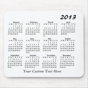2013 calendário Mousepad