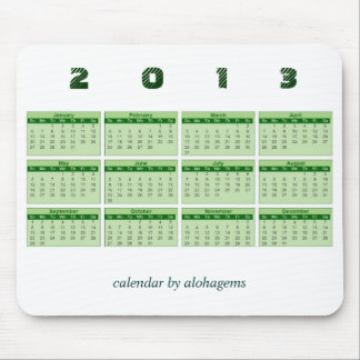 2013 calendário Mousepad