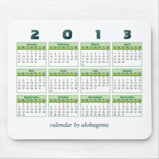2013 calendário Mousepad
