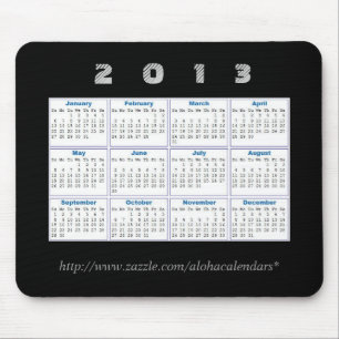 2013 calendário Mousepad