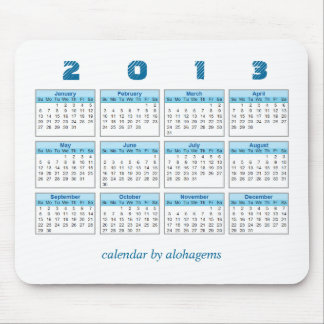 2013 calendário Mousepad